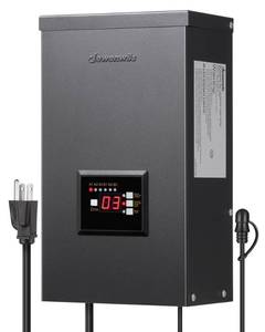 lot 9599 image: DEWENWILS 600W Low Voltage Landscape Transformer, 6 Independent Outputs, Outdoor Waterproof 12 Volt Transformer with Photocell & Timer, 120V to 12V14V AC, Multi Zone Landscape Lighting Transformer��