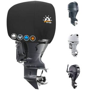 lot 10031 image: Zettum Outboard Motor Cover, 600D Boat Motor Cover Waterproof & Heavy Duty, Fade-Resistant Boat Engine Cover - Fit for Motor up to 25 HP, Black