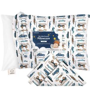 lot 10044 image: KeaBabies Toddler Pillowcase 13x18 - Organic Cotton Toddler Pillowcase for Kids, Boys, Girls, Soft & Durable Cotton Cover for Miniature Sleepy Pillows, Cute Colors, Pillow Sold Separately (Vroom)