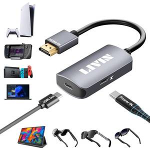 lot 10056 image: HDMI to USB C Adapter (4K60Hz) Portable Monitor, AR Glasses XREAL One��Air 2 ProVITURE ProRayNeo Air 2sRokid, HDMI Male(Source) to USB C Female(Display) Laptop,Switch,ROG Ally,Steam Deck,PS45,Xbox