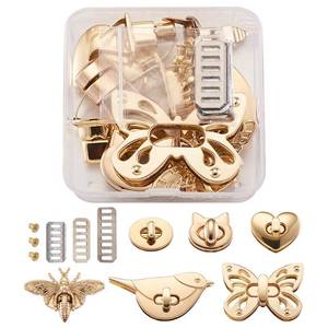 lot 10058 image: Craftdady 6 Sets Purse Turn Lock Clutches Closures Bees Butterfly Bird Cat Oval Heart Purse Twist Lock Handbag Bag Hardware Accessory