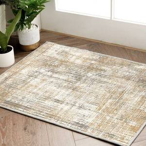 lot 10069 image: jinchan Area Rug 2x3 Door Mat Abstract Sketch Distressed Taupe Multi Print Rug Non-Slip Washable Colorful Overdyed Kitchen Contemporary Carpet Bathroom Entryway Living Room Nursery Play Mat