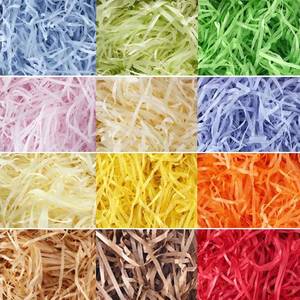lot 10478 image: Suponey 12 Colors Easter Grass Raffia Paper Shreds Easter Basket Grass Paper Filler for Gift Wrap Party Decoration