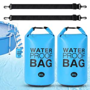 lot 10480 image: 2PCS Pool Step Weights,20 L No Breaken Swimming Pool Ladder Weightsfor Above Ground Pools, Waterproof Pool Sand Stair Weights for Pool Steps, Easy&Quick Fill Sand (20L Blue)