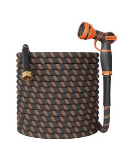 lot 11394 image: Giraffe Tools Garden Hose 100FT 12�� Non-Expandable Lightweight Flexible Water Hoses Burst 600 psi with 9 Spray Function Nozzle Heavy Duty Hose