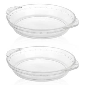 lot 11433 image: STARVAST 2 Pack Pie Pans for Baking, 9 Inches Glass Baking Dishes, Round Pie Plates with Handles Easy Grab Pie Dish for Apple Pie, Pumpkin Pie, Pot Pies