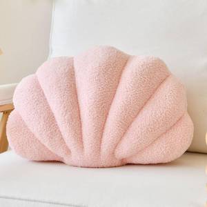 lot 11453 image: Lfsaaj Pink Seashell Throw Pillows, Shell Shaped Throw Pillows, 13 Inch Soft Home Decorative Pillow Plush Cushion for Bed Couch Living Sofa Room Decor Accent Throw Pillow