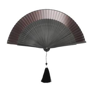 lot 12154 image: Tsnamay 15.35 Classical Folding Fans for Women Foldable,Bamboo Silk Folding Fans Hand Fan for Dance Music Festival Wedding Decoration,Coffee