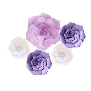 lot 12158 image: dailymall Wall Paper Flowers 3D Large Paper Flowers Decorations for DIY Wedding Bridal Shower Baby Girl Nursery Decor Kids Room Bedroom Flower Backdrop Party (Purple Set)