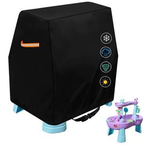 lot 12167 image: Aibiley Kids Water Table Cover Outdoor Fits for Step 2 Water Table, Rain Showers Splash Pond Toys Water Play Table Cover,Waterproof Anti-UV Dustproof,Windproof Buckle Straps,41Lx25Wx33 H Inch