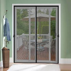 lot 12168 image: Magnetic Screen Door for 48 x 80 Inch French Door, Screen Itself Size 50 x 81, Glass Sliding Door Heavy Duty Screen Door Mesh Curtain Keeps Bugs Out for Patio, Sliding Or Large Door