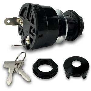 lot 12197 image: Golf Cart Ignition Key Switch 102508601 1025086-01 1012505 for Precedent Electric 2004-Up Tempo Gas 2018-Up Starter Switch with 2 Keys 2 Terminals 48V