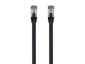 lot 12214 image: Monoprice Cat8 SFTP Ethernet Network Cable - 2GHz, 40Gbps, PVC, 26AWG, 25 Feet, Blue - Entegrade Series, Black