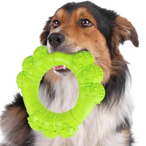 lot 12246 image: DAOZIJI Indestructible Dog Chew Toys for Aggressive Chewers, Super Chewer Toys for Medium Large Dogs, Interactive Ring Toy, Heavy Duty Teething Toys