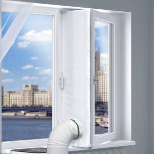 lot 12252 image: Loviga 400CM(157) Portable AC Window Seal, Casement Window Vent Kit Seal Kit for Portable Air Conditioner Dryer, 100% Sealing Waterproof Easy to Install for Crank OutAwningSkylights Window