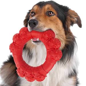 lot 12260 image: DAOZIJI Indestructible Dog Chew Toys for Aggressive Chewers, Super Chewer Toys for Medium Large Dogs, Interactive Ring Toy, Heavy Duty Teething Toys