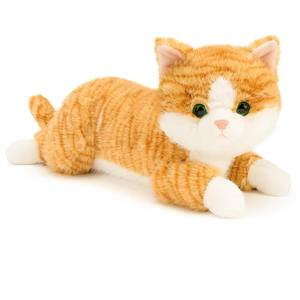 lot 12266 image: 19 inch 3 lbs Cat Weighted Stuffed Animals, Realistic Weighted Cat Stuffed Animal, Sensory Comfort Plush Throw Pillow, Soft Kawaii Kitty Plush Toy Gift for Adults Kids Youth
