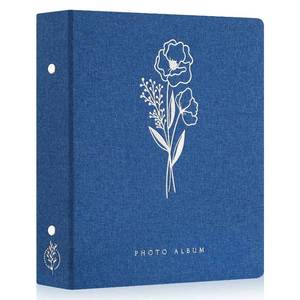 lot 12273 image: Lanpn Photo Album 4x6 400 Pockets, Linen Photo Albums Holds 400 Vertical Pictures Only Blue
