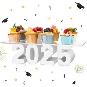 lot 13023 image: Colingmill 2025 Graduation Cupcake Stand Graduation Decorations Large Acrylic 6.3 x 15.7 Inch Clear Dessert Cupcake Display Holder Tower for Congrats Grad Party Supplies College Celebrations(2025)