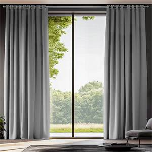lot 14078 image: ORINOVA Thermal Insulated Blackout Grey Room Darkening Curtains for Living Room Bedroom Kitchen Window Curtains with Grommets 55x96 Inches Long 2 Panels Set