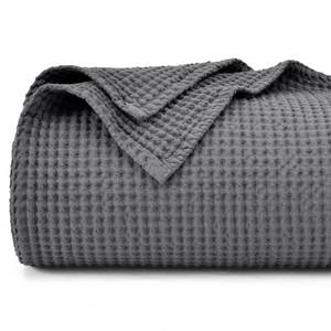 lot 1577 image: PHF Pre-Washed Cotton Waffle Weave Blanket Queen Size for Bed,Snag Proof Throw Blanket for Couch Spring Summer Lightweight Breathable,Oeko-TEX Certified,Machine Washable, Home Decor Gift��Charcoal
