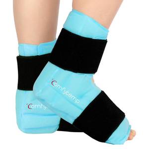 lot 1580 image: Comfytemp Large Ankle Foot Ice Pack Wrap for Plantar Fasciitis Relief, FSA HSA Approved, Ankles Brace for Sprained Ankle, Heel Spur, Swelling, Achilles Tendonitis, Pain, Hot & Cold Therapy, 2 Packs