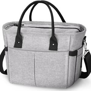 lot 1592 image: KIPBELIF Cute&Classy Roomy Insulated Lunch Bags for Women - Stylish & Functional Large Tote Adult Lunch Box for Working & Picnic