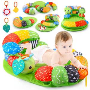 lot 1598 image: ARANEE 2-in-1 Tummy Time Mat & Seated Support Pillow Baby Toys 6-12 Months, Baby Tummy Time Toys Sit Me Up Floor Seat for Newborns and Older Babies, with Detachable Support Pillow and Toys