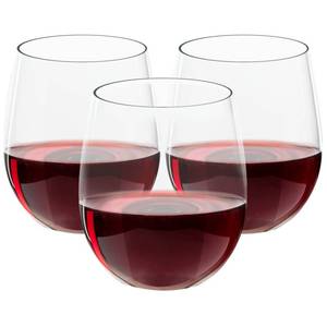 lot 1640 image: FOCUSLINE 32 Pack Plastic Wine Glasses Stemless, 12 Oz Crystal Clear Disposable Wine Cups, Reusable Plastic Wine Glasses for Parties Weddings, Shatterproof Recyclable and BPA-Free