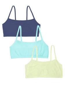 lot 2054 image: Fruit of the Loom Womens Spaghetti Strap Cotton Sports Bra-All-Day Comfort, LentilAruba BlueDutch Blue 44