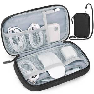 lot 2062 image: FYY Travel Cable Organizer Pouch - Enlarge Electronic Organizer Carry Case Portable Waterproof All-in-One Electronic Accessories Storage Bag for Cord, Charger, Phone, Earphone, Black