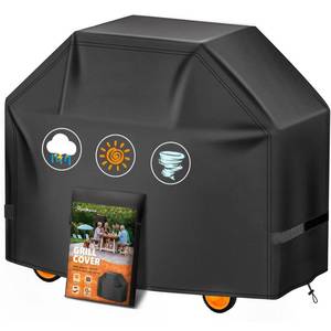 lot 2075 image: HomWanna Grill Cover 72 Inch - Superior BBQ Cover for Weber Summit 600 Series Gas Grill - 600D Large Outdoor Barbecue Covers for Weber 6 Burner Summit 670, Summit 620 and Genesis 600, Genesis 400