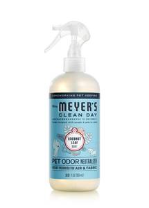lot 2076 image: MRS. MEYERS CLEAN DAY Pet Odor Neutralizer, Coconut Leaf Scent, 12oz