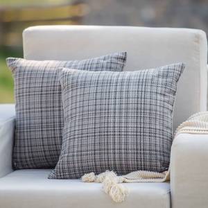lot 2080 image: HPUK Farmhouse Outdoor Waterproof Throw Pillow Covers Pack of 2, 18x18 Inch Decorative Garden Cushion Covers for Patio Tent Balcony Bench Tent Couch Sofa, Solid Accent Pillow Covers, Grey