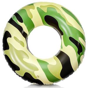 lot 2086 image: ShinyRelief Inflatable Camouflage Pool Floats 29.5inch Green and Brown Swimming Ring Pool Tube for Summer Beach Camo Birthday Party Supplies Favors Decorations(1 Pc)