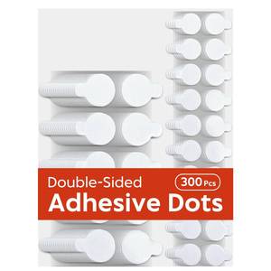 lot 2102 image: JIEHENG 300Pcs Double Sided Dot Stickers Removable,Adhesive Putty Stickers,Adhesive Dots,Anti-Slip, Ideal for Scrapbook, Crafts & DIY(300, 10mm20mm)