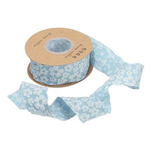 lot 2104 image: PATIKIL 1.6 Inch x 10 Yards Embossed Floral Ribbon, Gifts Wrap Ribbons Lace Trim Embroidered Flower for Wedding Party Cake Flower DIY Decorations, Light Blue