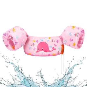 lot 2112 image: HeySplash Swim Vest for Kids, Toddler Pool Floaties Fit 22-44 Lbs, Swimming Vest with Adjustable Strap, Swim Jacket Water Wings Arm Floats, Puddle Beach Boat Jumper for Boy Girl Age 2-5, Pink Whale