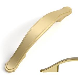 lot 2117 image: Amerdeco 10 Pack Brushed Gold Cabinet Pulls 3 Inch(76mm) Hole Center Drawer Pulls Cabinet Hardware Kitchen Cabinet Handles for Bathroom Dresser Pulls ZH0068