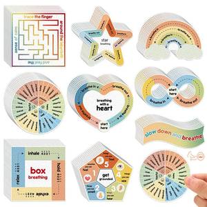 lot 2118 image: Libima 72 Pieces Anxiety Sensory Stickers Textured Stickers Fidget Mindfulness Sticker School Counselor Supplies Adult Sensory Items Anxiety Relief, 9 Styles(Retro Color)
