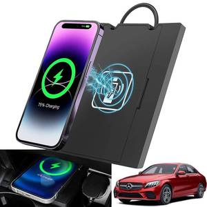 lot 2127 image: QXZcar for 2016-2022 Mercedes-Benz GLCC-Class Wireless Charger, 15W Fast Qi Charging Station Pad Mat fits C180 C200 C300 C43 C63 AMG GLC250 GLC300 GLC 4363 AMG Accessories
