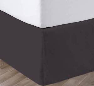 lot 2142 image: SGI bedding 18 Inch Drop Bed Skirt Queen Size with Platform to Stay in Place Elegant Pleated Design with Split Corners Wrinkle Resistant Fabric for Modern and Stylish Look - Dark Grey