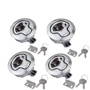 lot 2154 image: WJSKDQ 4PCS Boat Hatch LatchesFlush Pull Slam Latch Marine or Boat Door Deck Hatch 14 - Locking Style Boat Hatch Handle Marine Hatch Latch Lock Silver