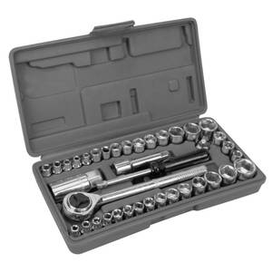 lot 2157 image: Performance Tool W1173 SAEMetric 40-Piece SAE and Metric Socket Set, 14-Inch & 38-Inch Drive