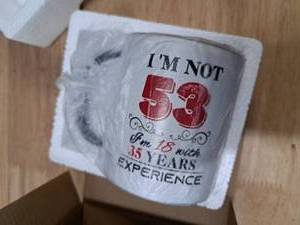 lot 2168 image: Vintage Im Not 53 Birthday Glass
