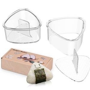 lot 2170 image: 2PCS Clear Onigiri Rice Ball Mold Makers,Triangle Rice Ball Mold Maker,Sushi press Mold for Kid Lunch Bento, Non-stick, BPA-Free