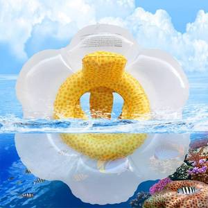 lot 2186 image: Umbresen Baby Swimming Float, Inflatable Swim Ring Cute Floaties with Seat and Handle Pool Floats Toys Fun Water Raft Lounge Party Supplies for Toddler Kids Age 0-8 Years Under 44lb (White Flower)