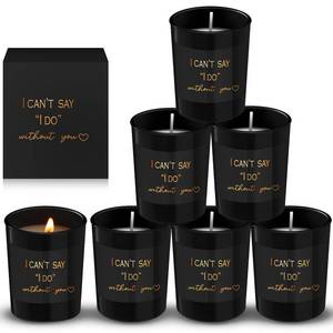 lot 2191 image: Threlaco 6 Pcs Bridesmaid Proposal Gifts I Cant Say I Do Without You Candles Bridesmaid Gifts Natural Soy Wax Candles with Boxes for Best Friends Wedding(Classic Style)