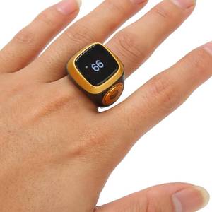 lot 2206 image: Finger Smart Tally Counter Ring, 20mm Muslim Digital Azan Alarm Clock(Black), Resettable Smart Counter Digital Counter & Vibration Reminder with Mini LCD Screen ��