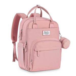 lot 5355 image: RUVALINO Diaper Bag Backpack, Multifunction Travel Back Pack for Girls, Maternity Baby Changing Bags with Changing Pad for Mom, Large Capacity, Waterproof and Stylish, Pink